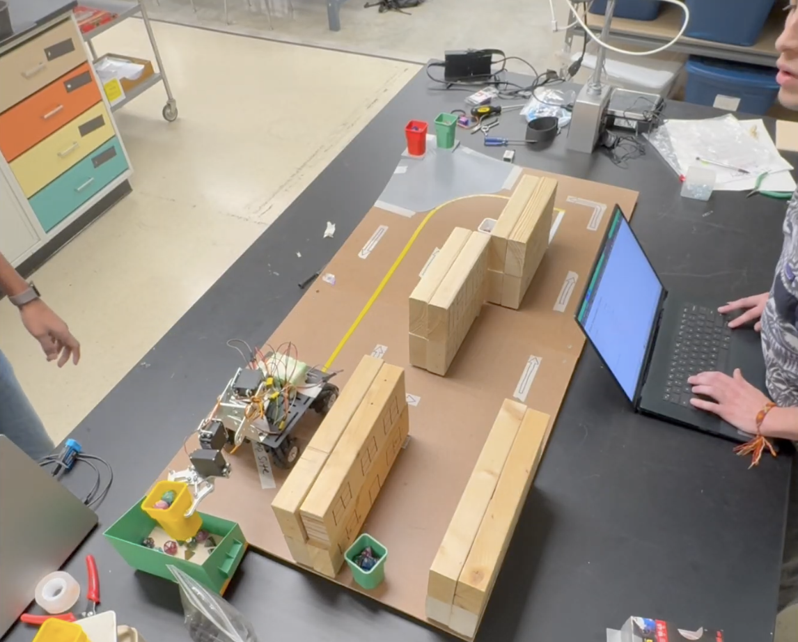 Trash Collection Robot dumping mechanism